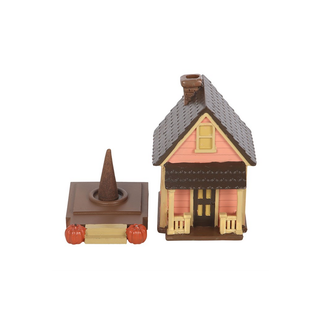 Pink House Incense Cone Burner with Pumpkins 🇬🇧