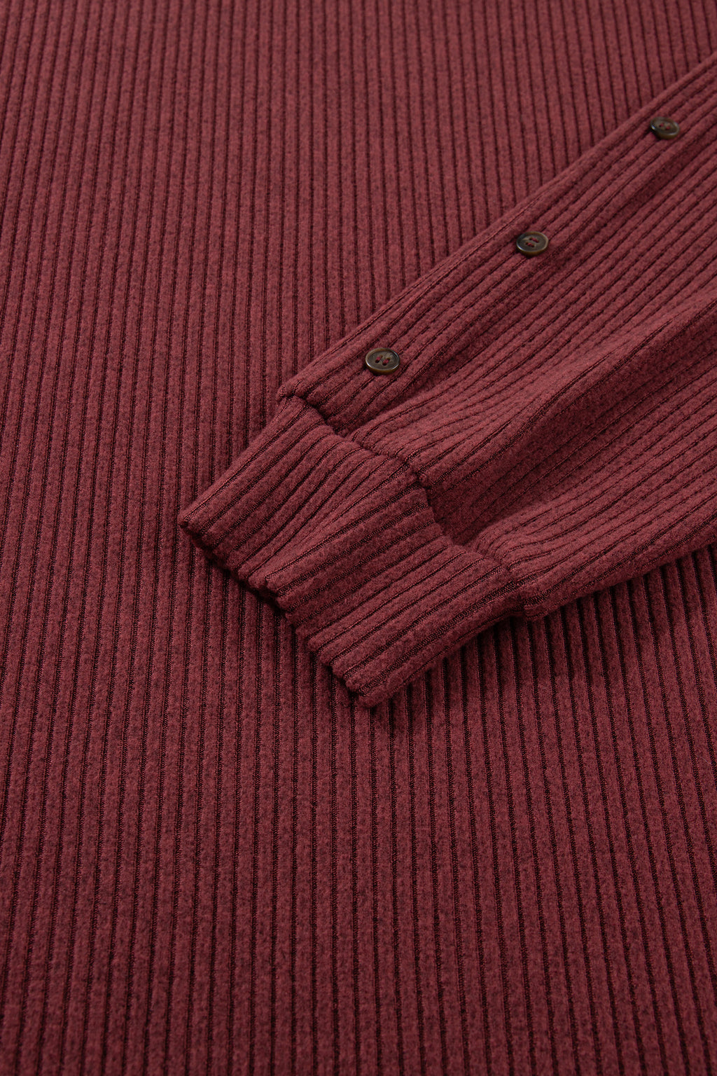 Wild Ginger Plus Size Ribbed Button Decor Long Sleeve Loose Top 🇺🇸