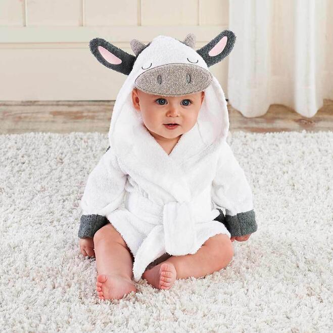 Cartoon Cute Animal Modeling Baby Bath Towels Baby Bathrobes Cotton Children's Bathrobes Baby Hooded 🇨🇳