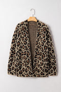 Brown Leopard Open Casual Cardigan 🇺🇸