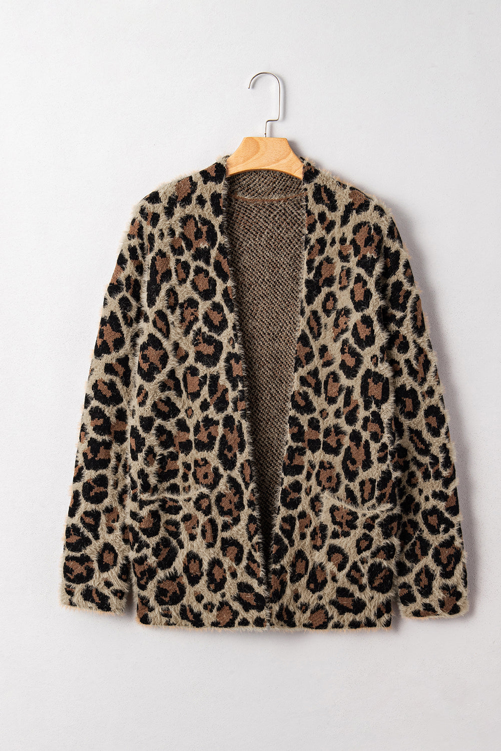 Brown Leopard Open Casual Cardigan 🇺🇸