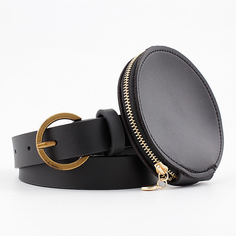 Belt all-match coin purse ladies belt 🇨🇳