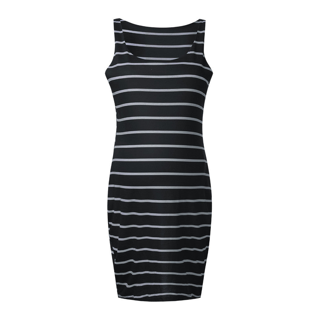 Striped Maternity Vest Dress 🇨🇳