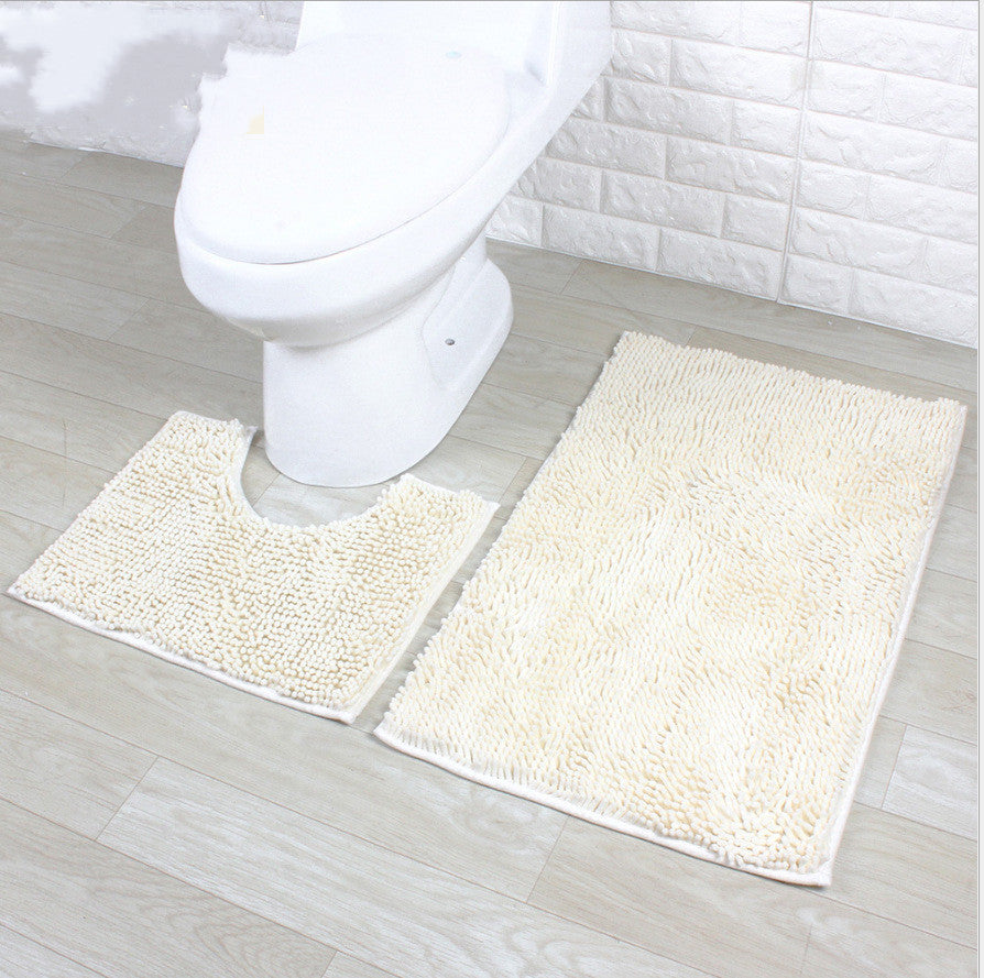 Encrypted Chenille Plush Carpet Bathroom Two-piece Floor Mat 🇨🇳