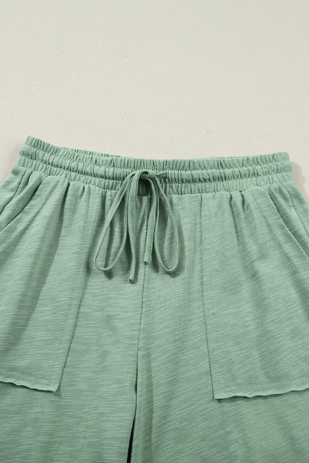 Canton Cuffed Short Sleeve Tee Raw Seam Patch Pocket Drawstring Pants Set 🇺🇸