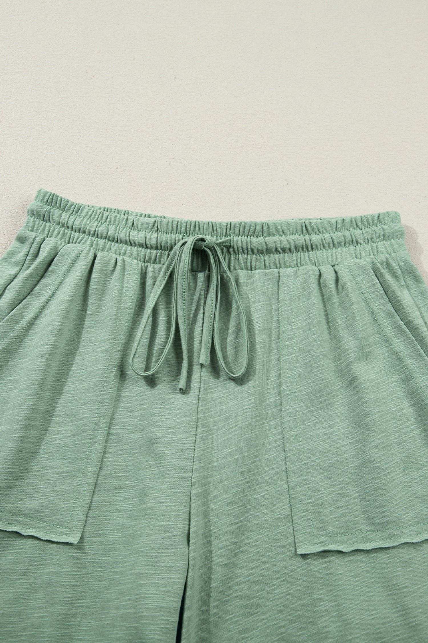 Canton Cuffed Short Sleeve Tee Raw Seam Patch Pocket Drawstring Pants Set 🇺🇸