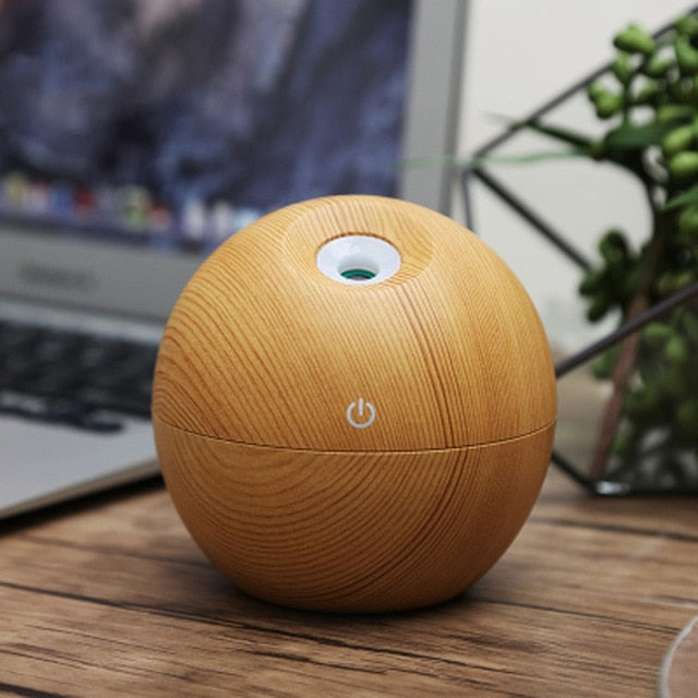 USB Aroma Essential Oil Diffuser Ultrasonic Cool Mist Humidifier Air Purifier 7 Color Change LED Night light for Office Home 🇨🇳