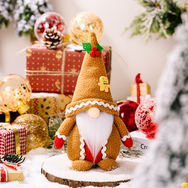 Khaki Gingerbread Man Knitted Doll Ornaments 🇨🇳