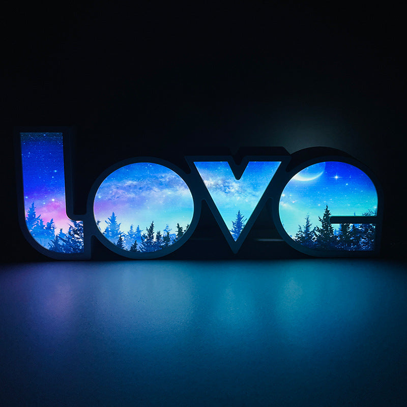 Led Decorative Love Light Box English Letters Modeling Lights 🇨🇳