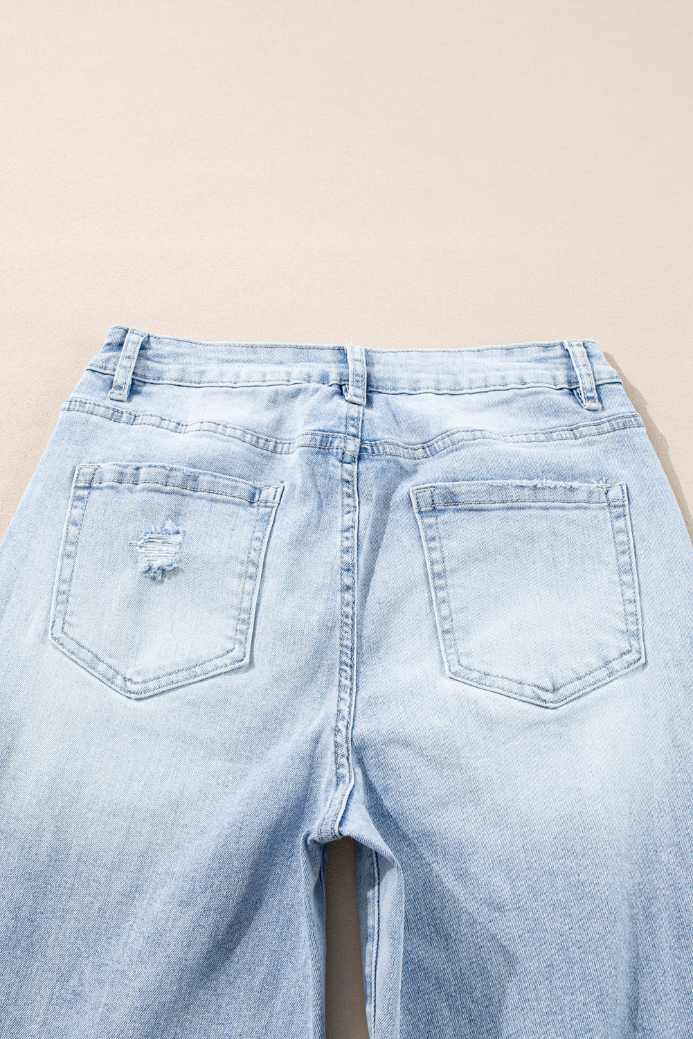 Beau Blue Light Wash Distressed Flare Jeans 🇨🇳