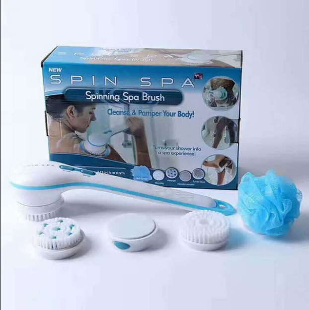 Electric Bath Back/Body Bath Shower Sponge Scrubber With Handle Exfoliating Scrub Skin Massager 🇨🇳