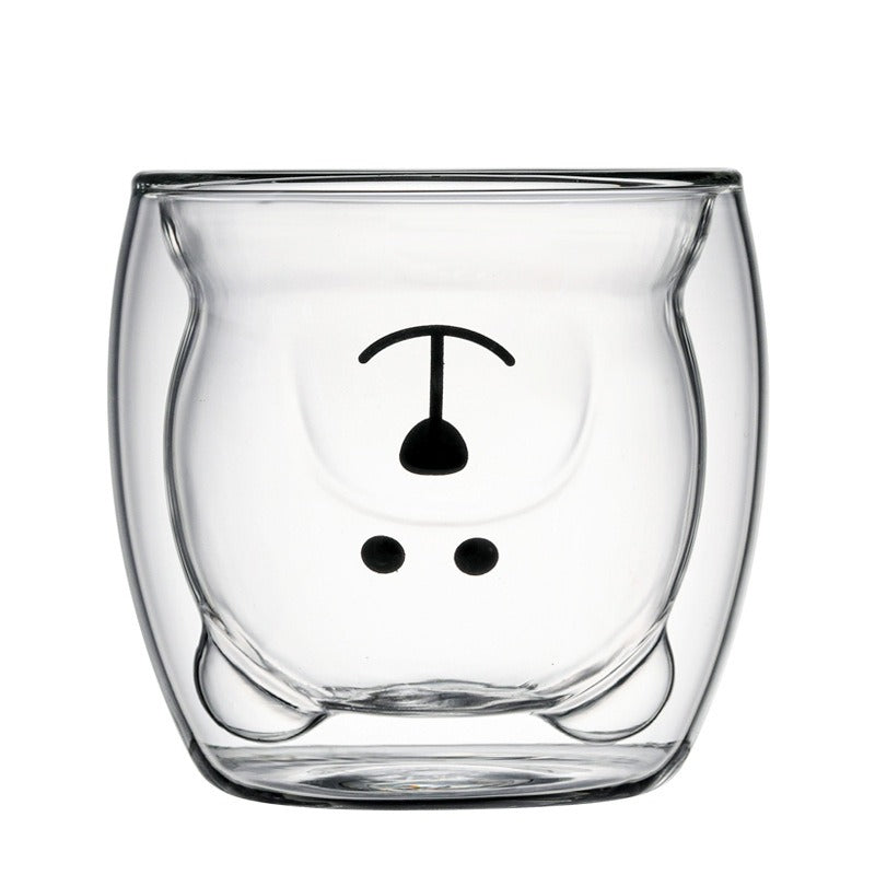 Creative Cartoon Double Glass Bear Cup 🇨🇳