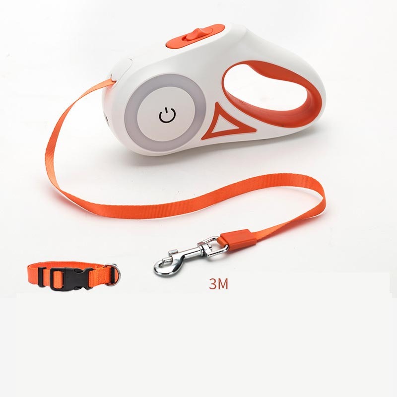 Dog Leash Retractable Leash And Dog Collar Spotlight Automatic Pet Dog Cat Traction Rope For Small Medium Dogs Pet Product 🇨🇳