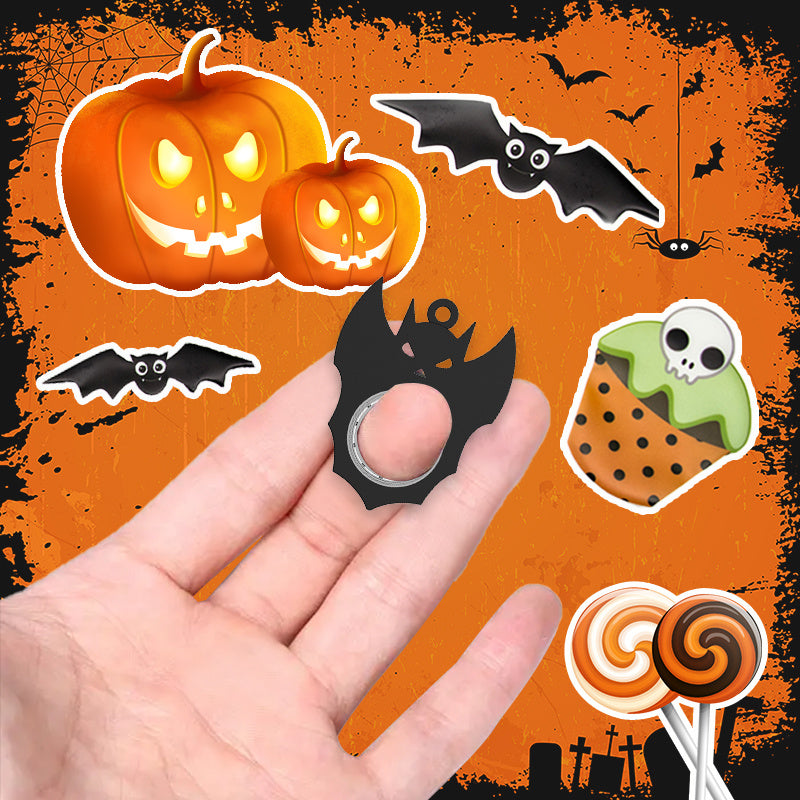 Halloween Creative Fidget Spinner Toy Bat Demon Ghost Keychain Hand Spinner Anti-Anxiety Toy Relieves Stress Bottle Opener Kids Toy 🇨🇳