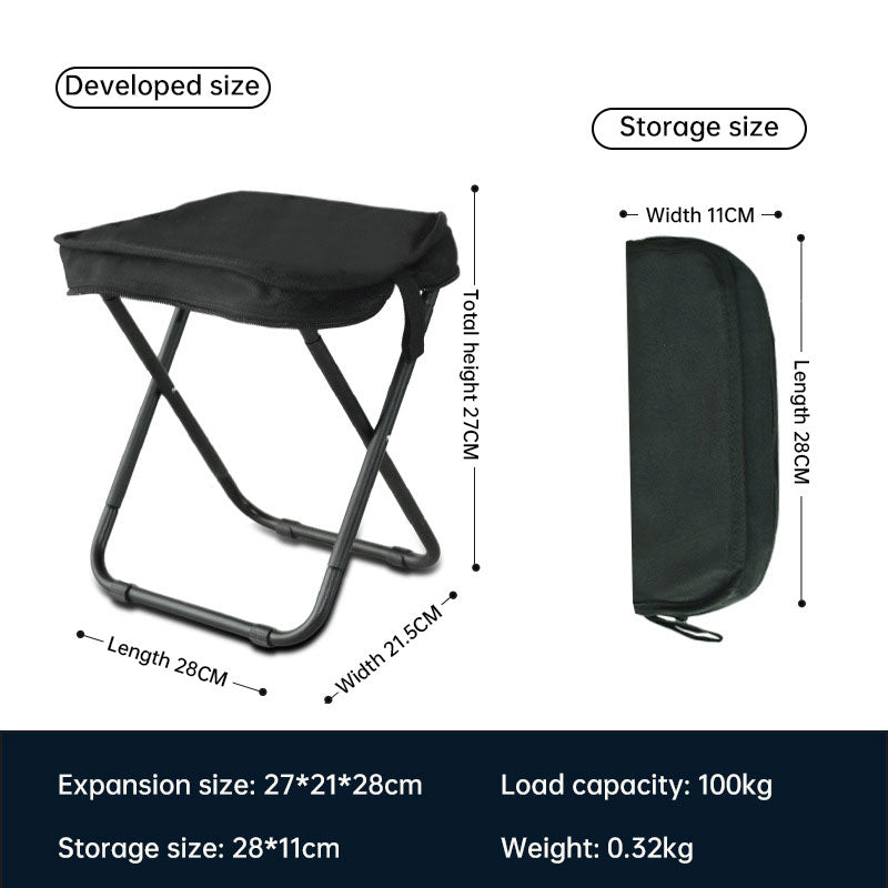 Aluminum alloy outdoor folding portable simple camping handbag stool 🇨🇳