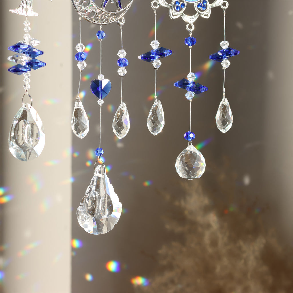Devil's Eye Sunshine Catcher Lucky Tree Crystal Ornaments Outdoor Garden Home Window Hanging Decorations 🇨🇳
