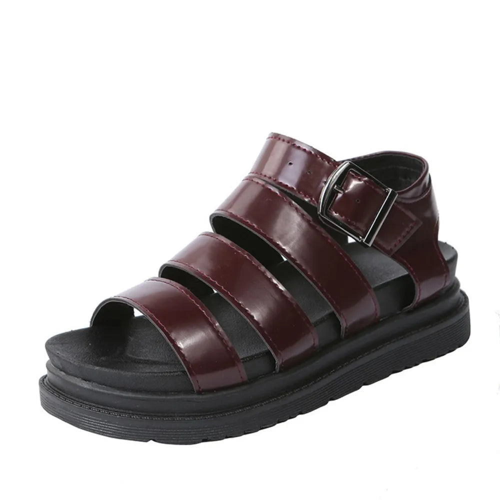 Peep Toe Buckle Platform Sandals 🇨🇳