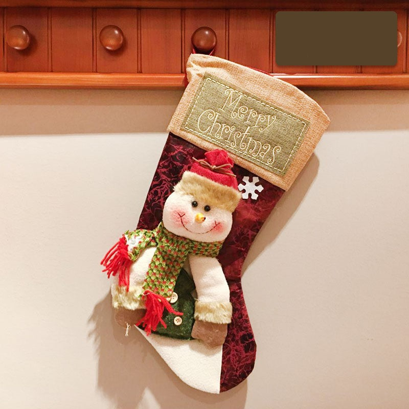 Christmas Stocking Socks Snowman Santa Elk Xmas Fireplace 🎄 🇬🇧