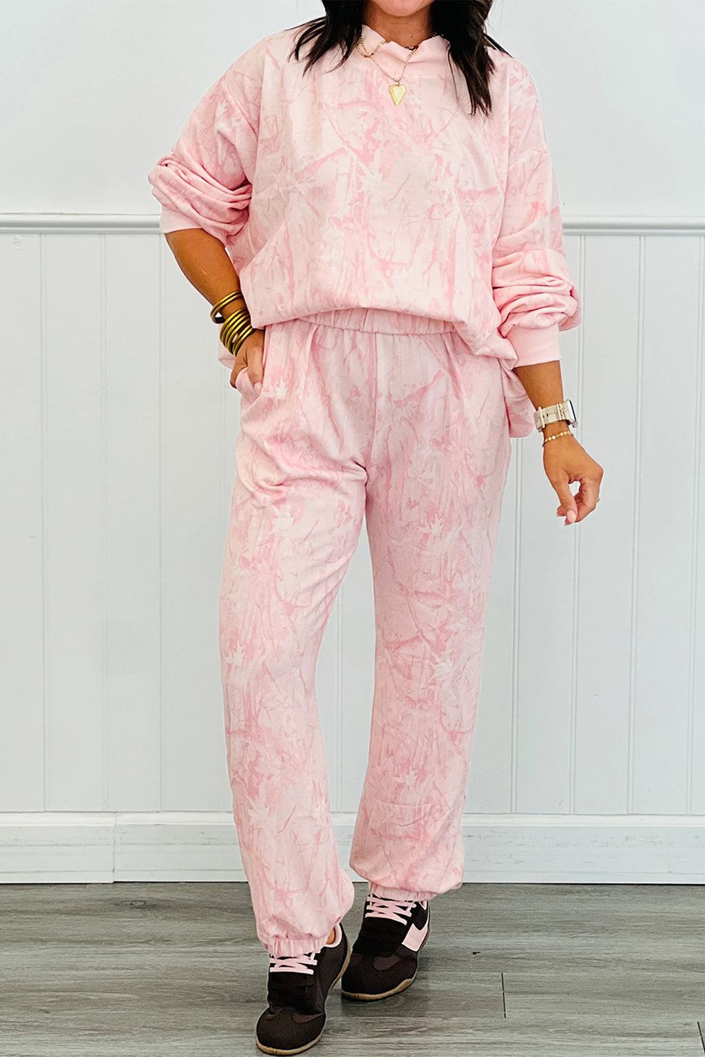 Pink Camo Print Jogger Pants Set  🇺🇸