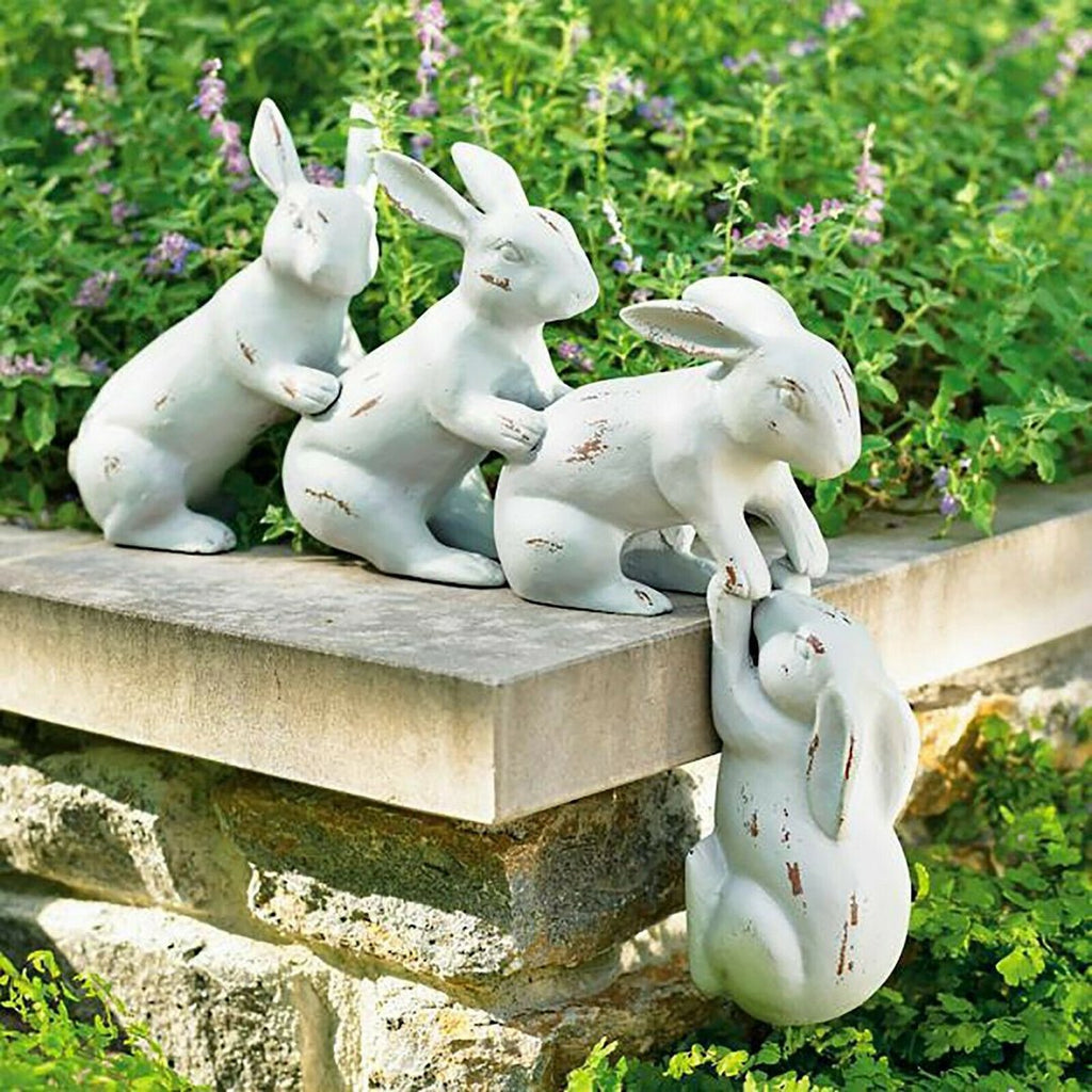 Four Wild Rabbits Ornament Garden Resin Crafts Sculpture Decoration 🇨🇳