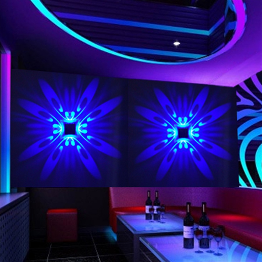 Wall Mounted LED Wall Lamp Indoor Projection Colorful Lighting Mural Luminaire Background Wall Light for Home Hotel KTV Bar 🇨🇳