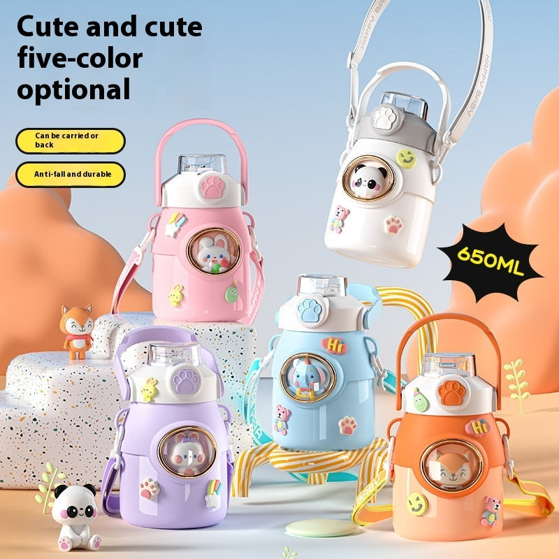 Cartoon Doll 316 Stainless Steel Insulated Straw Cup 🇨🇳