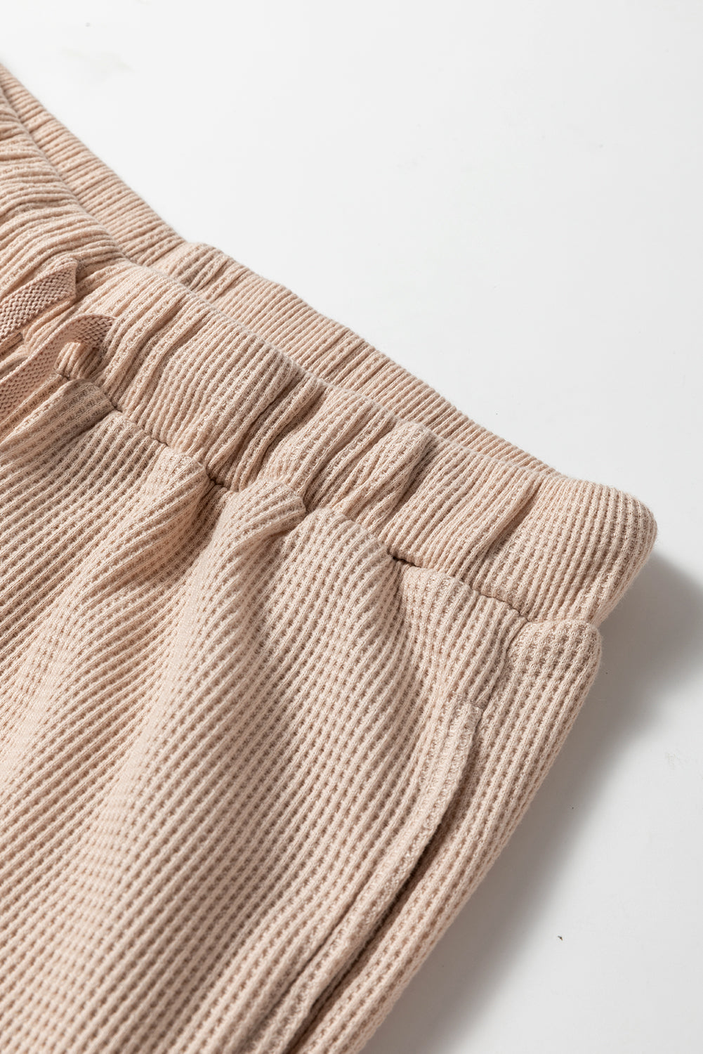 Parchment Textured Long Sleeve T Shirt and Pants Lounge Set 🇨🇳