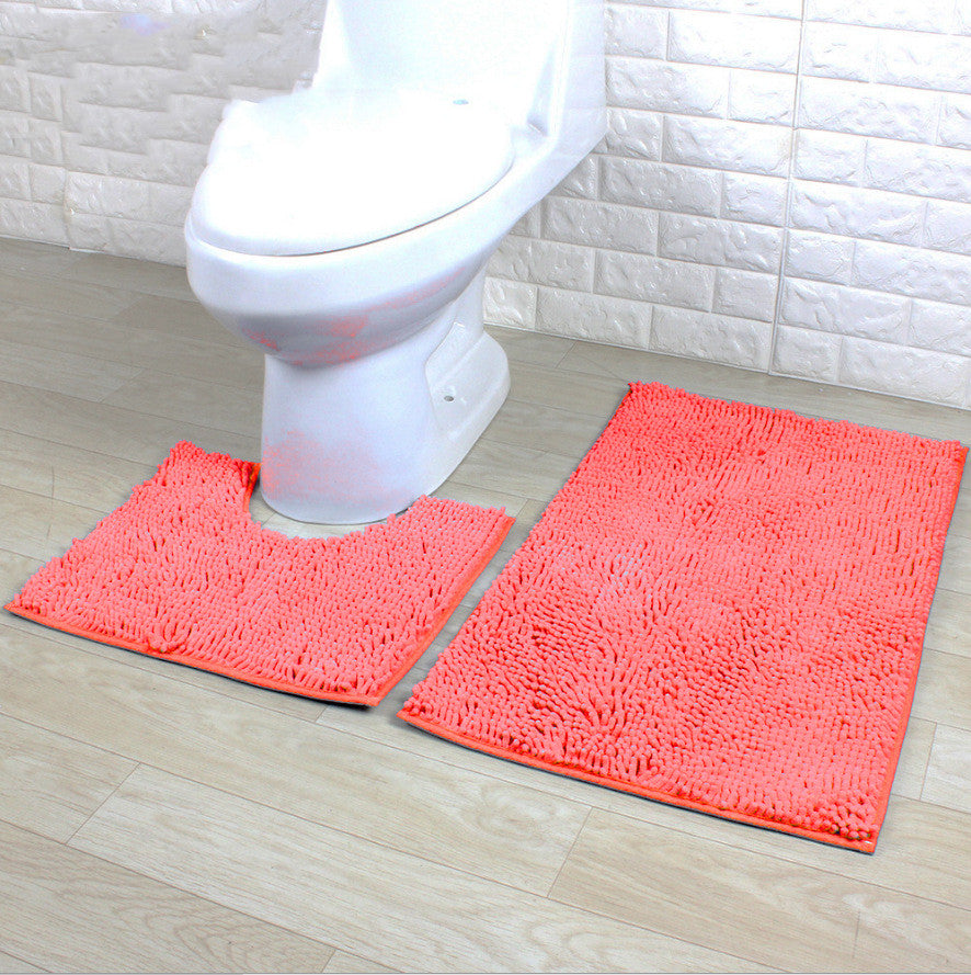 Encrypted Chenille Plush Carpet Bathroom Two-piece Floor Mat 🇨🇳