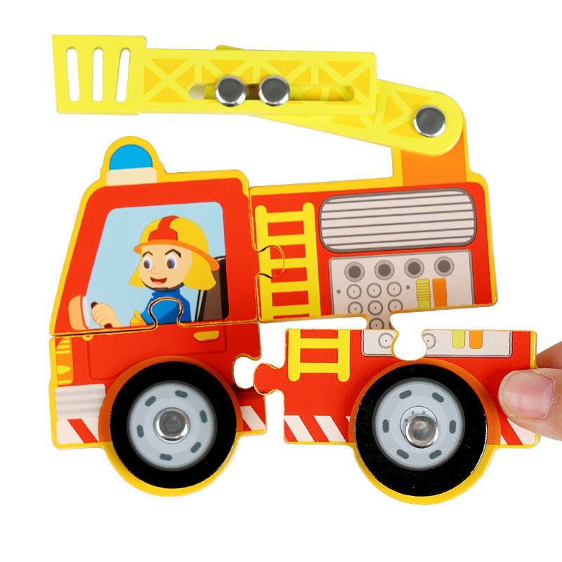 Children Early Childhood Education Develop Wooden Traffic Puzzle Toys 🇨🇳
