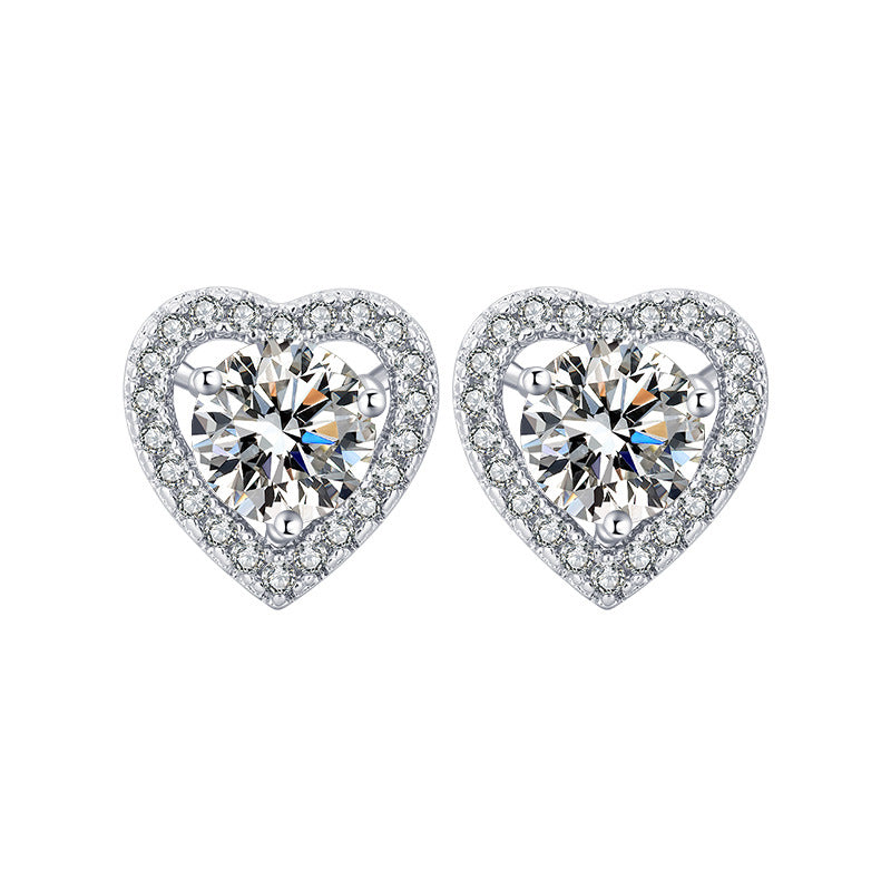 Love Design Silver Necklace Earrings Ring Suit Women 🇨🇳