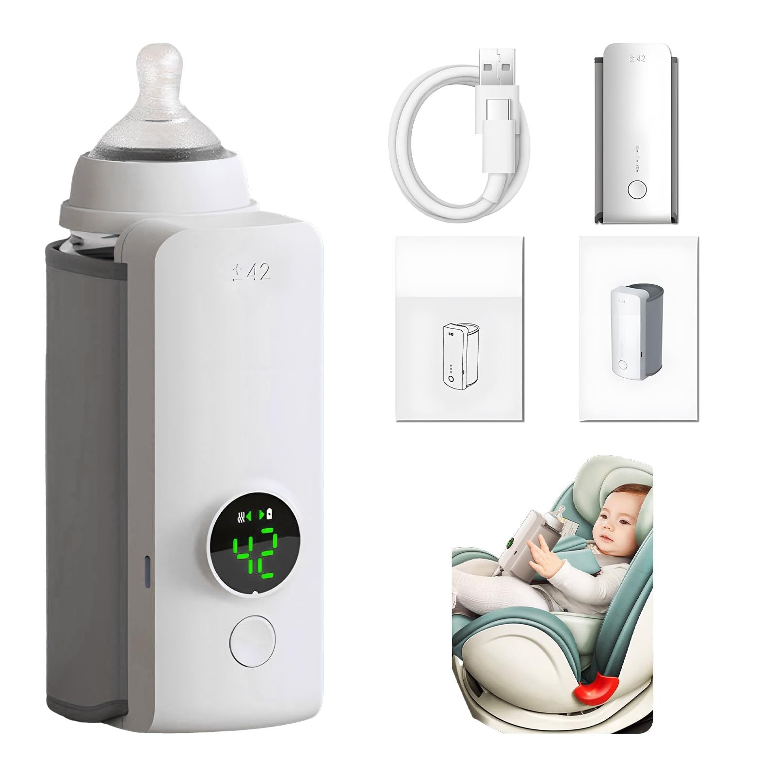 Portable Wireless Rechargeable Baby Bottle Warmer 🇨🇳
