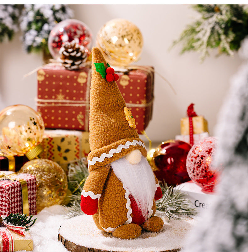 Khaki Gingerbread Man Knitted Doll Ornaments 🇨🇳