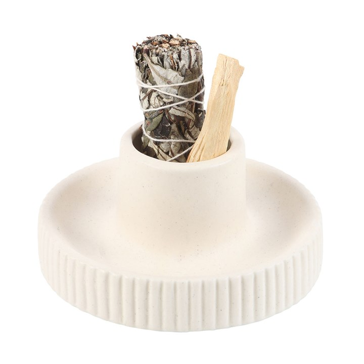 Cream Ribbed Smudge Bowl 🇬🇧