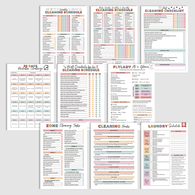 Multi-Action Cleaning Planner Coil Notebook 🇨🇳