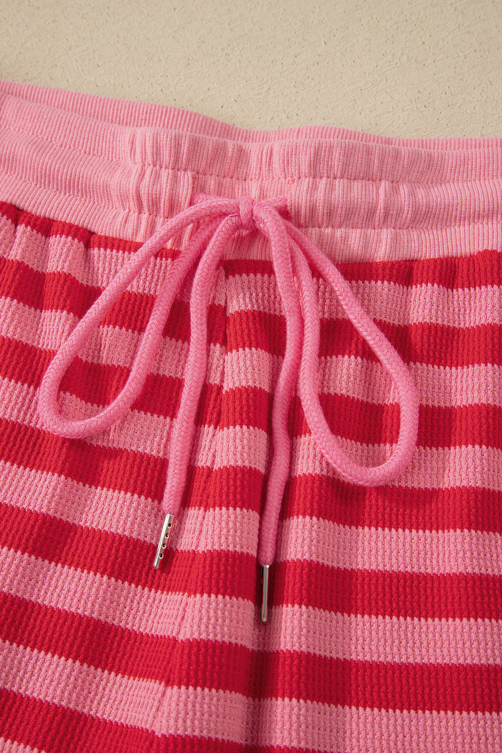 Red Stripe Puff Short Sleeve T Shirt Matching Shorts Set 🇺🇸