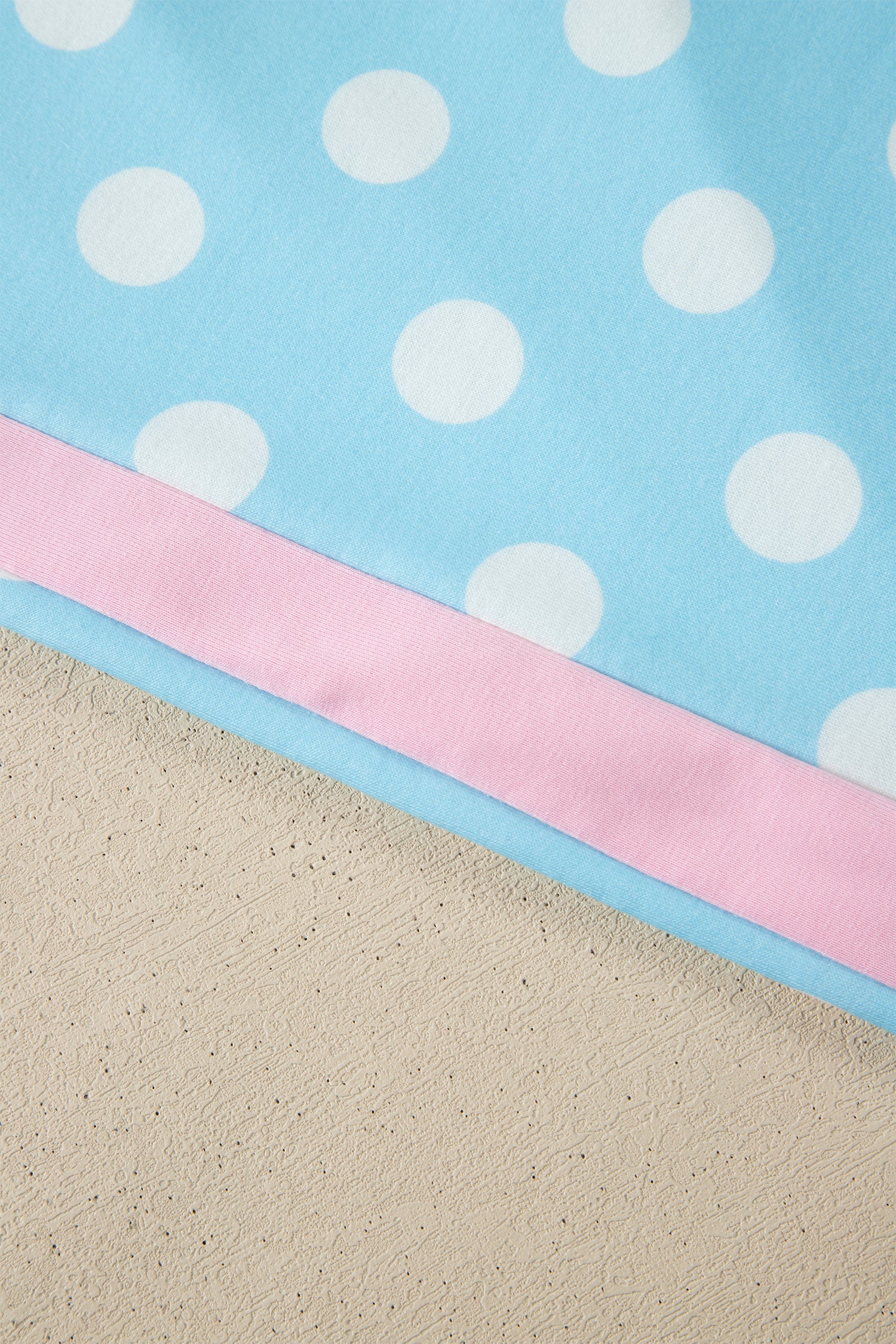 Sky Blue Polka Dot Short Sleeve Top and Pants Set 🇺🇸