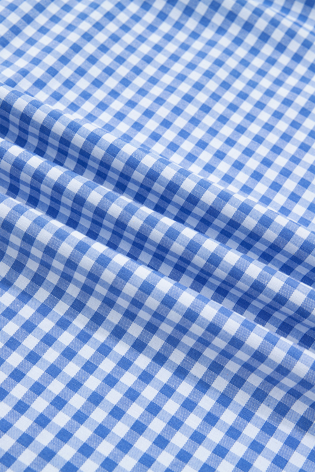 Sky Blue Summer Plaid V Neck Puff Sleeve Blouse 🇺🇸