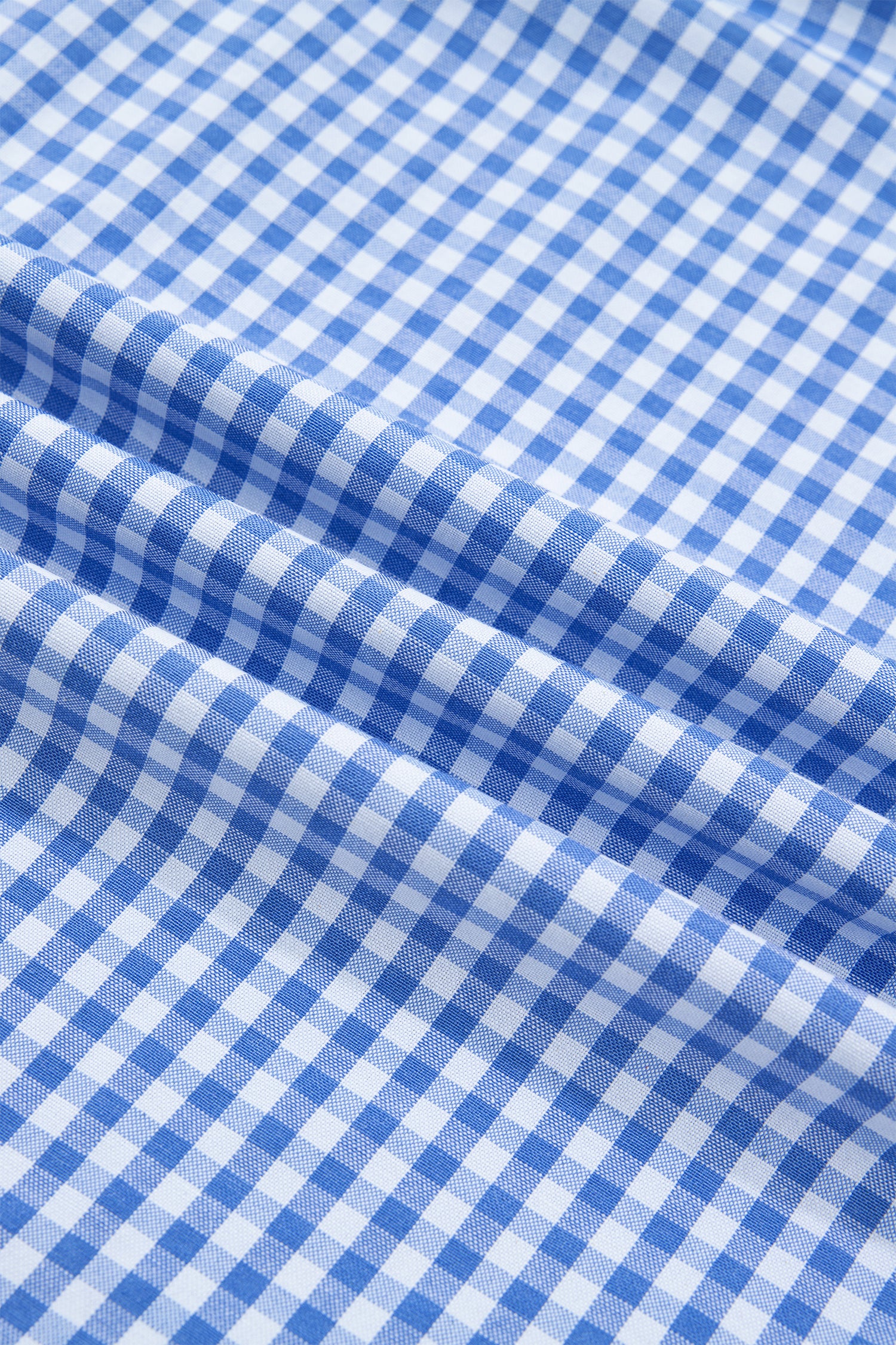 Sky Blue Summer Plaid V Neck Puff Sleeve Blouse 🇺🇸