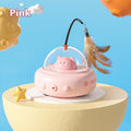 Smart Teaser Cat Toy Electric UFO Cat Teaser Stick With Bell Training Pet Toys Replaceable Feather Interactive Cat Supplies Pet Supplies Pets Products 🇨🇳