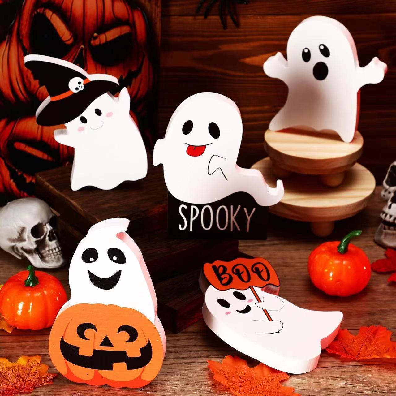 Cute Ghost Halloween Decorations 5-piece Set 🇨🇳