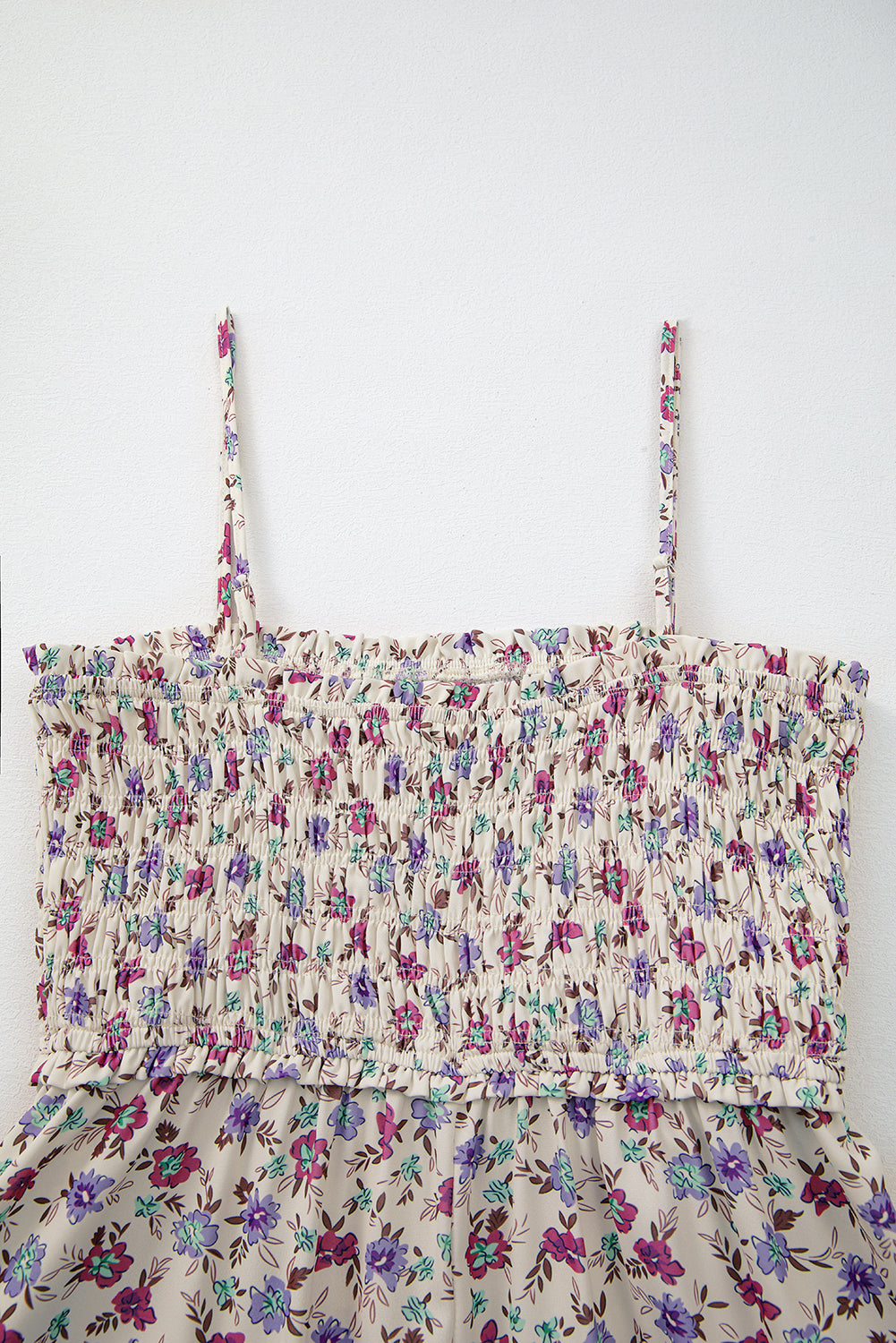 Multicolour Bohemian Ditsy Floral Smocked Fit Flare Sundress 🇺🇸