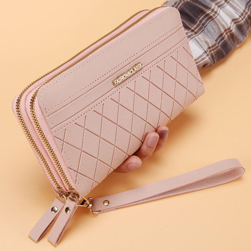 Women's Simple Double Zipper Multiple Card Slots Long Wallet 🇨🇳