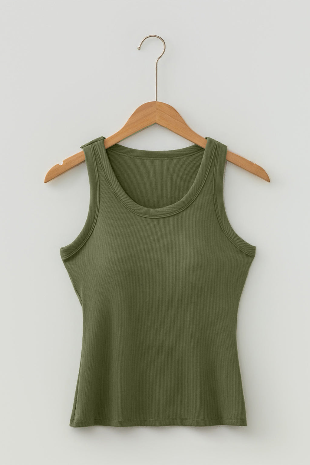 Black Slim Ribbed Padded Tank Top 🇺🇸