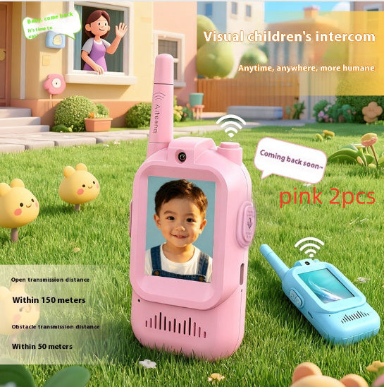Mini Video Wireless Walkie Talkies For Kids Handheld 2 Pack Rechargeable Intercom Cam Outdoor Family Games Gift For Boys Girls 🇨🇳