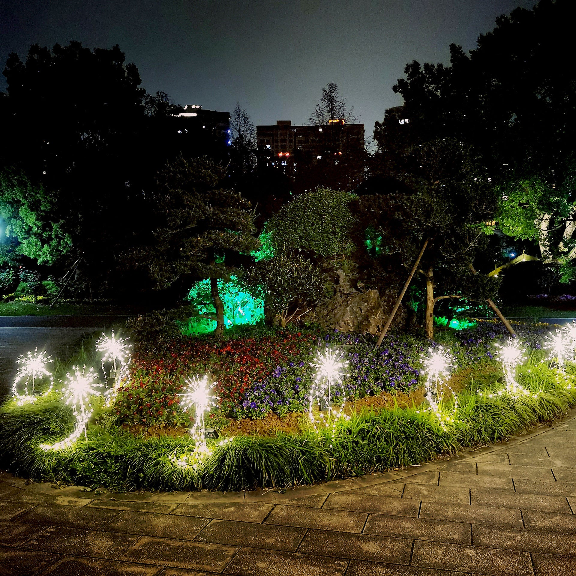 Solar Powered Garden Flowers Firework Lights Outdoor Copper Wire Lights Waterproof 🇨🇳