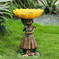 Resin Sunflower Bird Bath Ornament Garden Garden Gnome Crafts 🇨🇳
