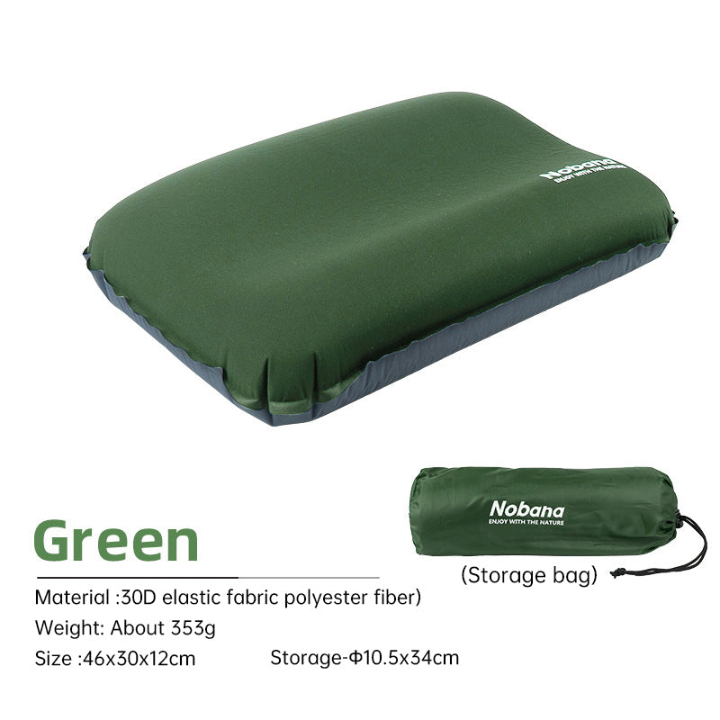 Outdoor 3D Sponge Automatic Inflatable portable Pillow for Camping 🇨🇳