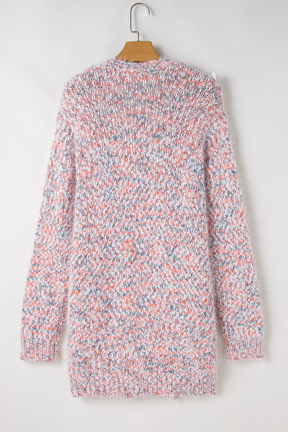 Pink Multicolor Confetti Open Front Knit Cardigan 🇨🇳
