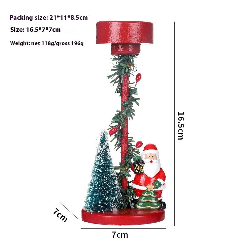 Christmas Decorations Desktop Resin Christmas Tree Elderly Candlestick 🇨🇳