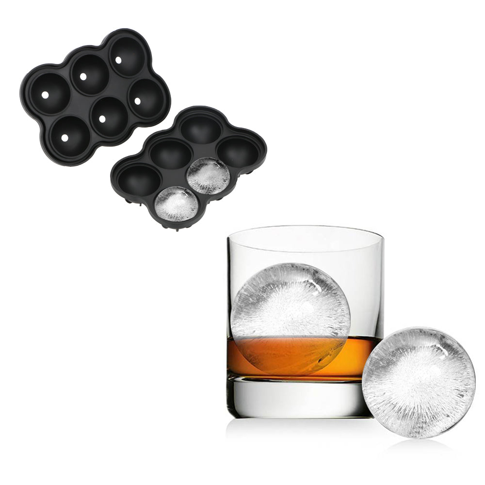 Large Ice Cube Maker Silicone Mold 6 Cell Big Sphere Ice Ball Tray  Gadgets 🇨🇳